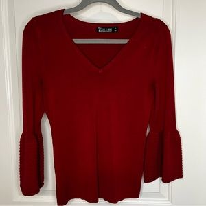 NY & Co fitted Sweater size XS with detailed flare sleeves